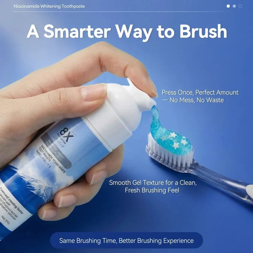 8X Niacinamide Foaming Whitening Toothpaste